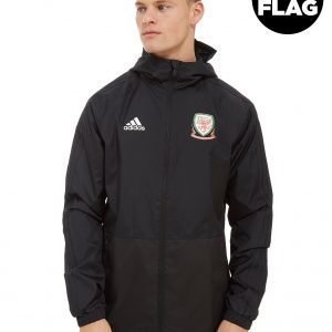 Adidas Fa Wales 2018/19 Rain Jacket Musta