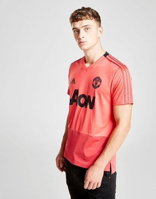 Adidas Manchester United Fc Training Shirt Vaaleanpunainen