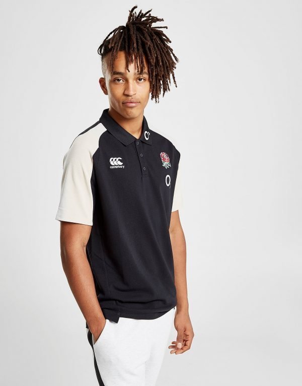 Canterbury England Rfu Performance Polo Paita Musta