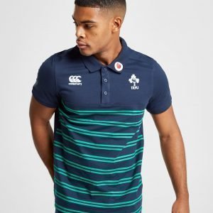 Canterbury Ireland Rfu Stripe Polo Paita Sininen