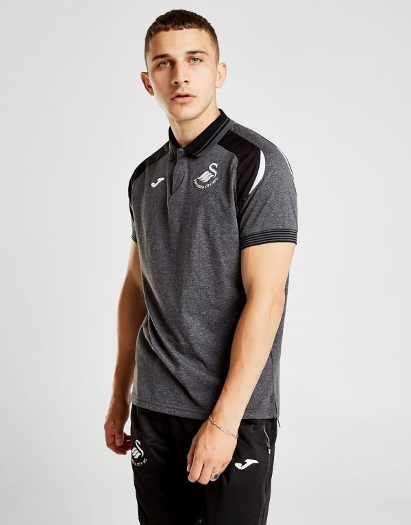 Joma Swansea City Fc 2018/19 Training Polo Shirt Harmaa