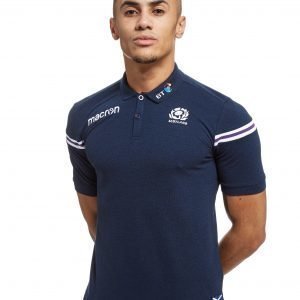 Macron Scotland Rugby 2017 / 18 Leisure Polo Shirt Laivastonsininen