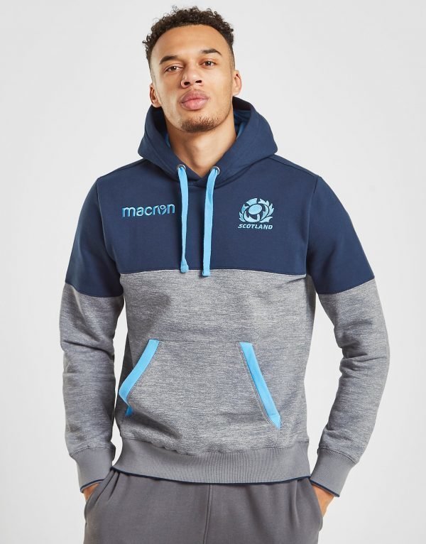 Macron Scotland Rugby Union Hoodie Harmaa