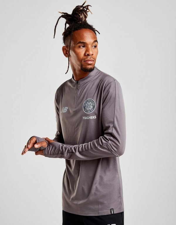 New Balance Celtic Fc 2018/19 1/2 Zip Track Top Harmaa