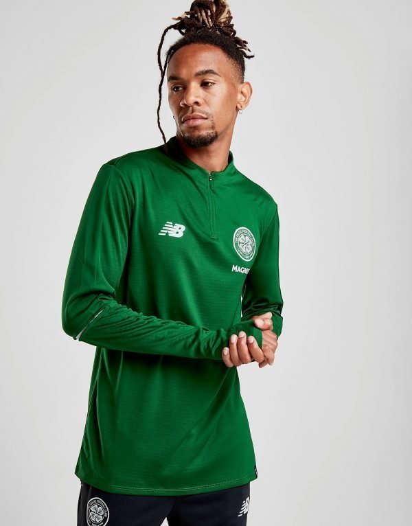 New Balance Celtic Fc 2018/19 1/2 Zip Track Top Vihreä