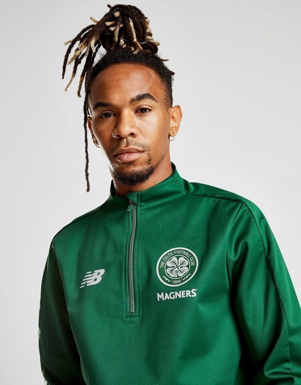 New Balance Celtic Fc 2018/19 1/4 Zip Tech Top Vihreä