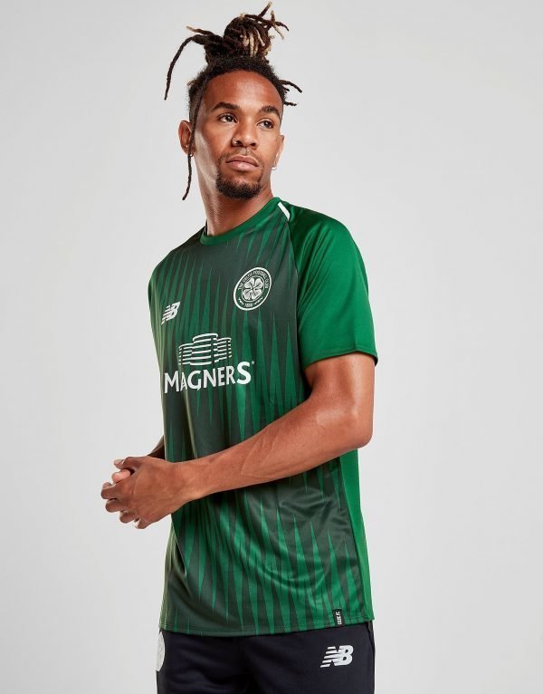 New Balance Celtic Fc 2018/19 Pre Match Shirt Vihreä