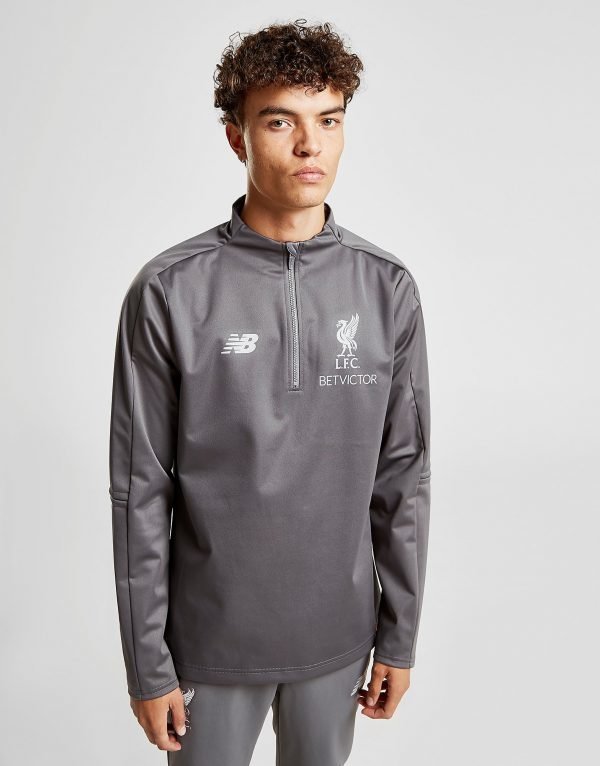 New Balance Liverpool Fc 1/4 Zip Tech Top Harmaa