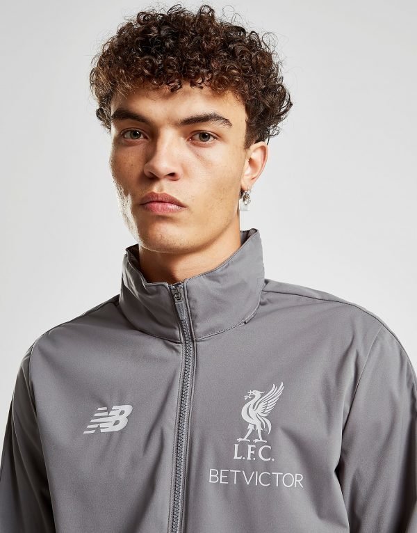 New Balance Liverpool Fc Rain Jacket Harmaa