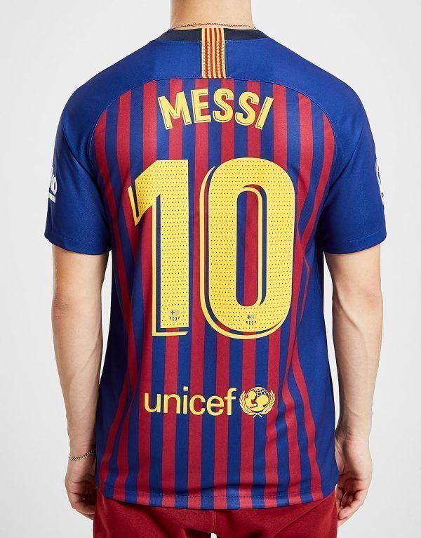 Nike Fc Barcelona 2018/19 Messi #10 Kotipaita Sininen
