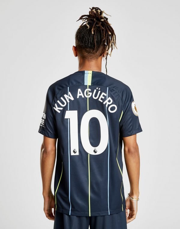 Nike Manchester City 2018/19 Aguero #10 Vieraspaita Laivastonsininen