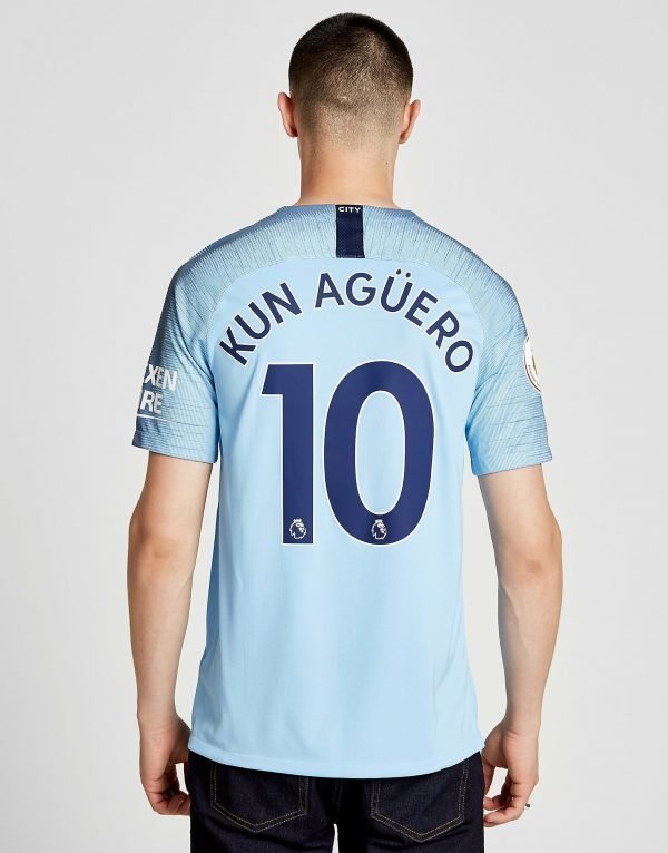 Nike Manchester City Fc 2018/19 Aguero #10 Home Shirt Sininen