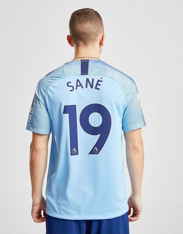 Nike Manchester City Fc 2018/19 Sane #19 Home Shirt Sininen