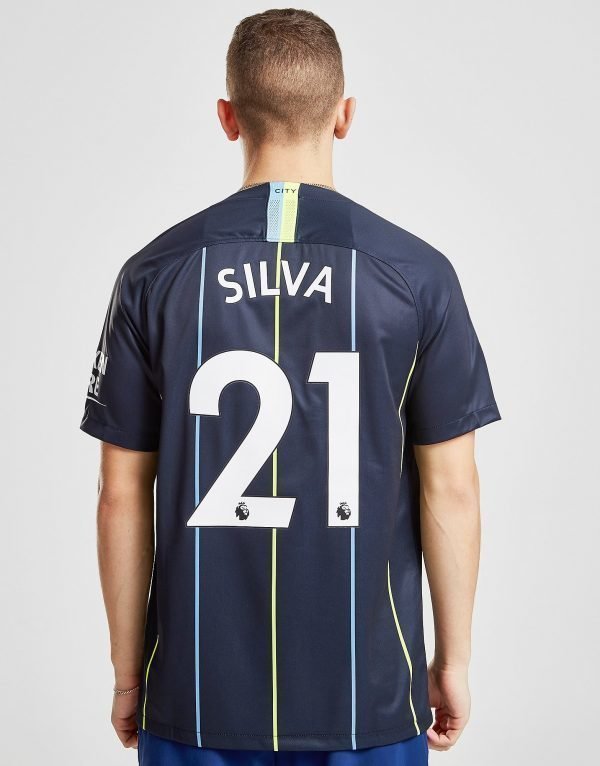 Nike Manchester City Fc 2018/19 Silva #21 Away Shirt Laivastonsininen