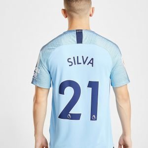 Nike Manchester City Fc 2018/19 Silva #21 Home Shirt Sininen