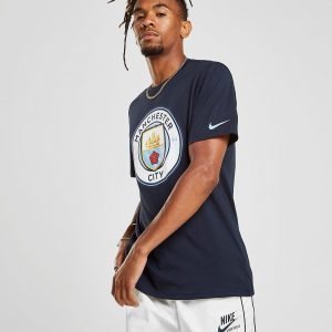Nike Manchester City Fc Crest T-Shirt Laivastonsininen