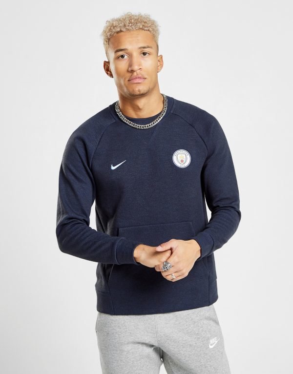 Nike Manchester City Fc Crew Sweatshirt Sininen
