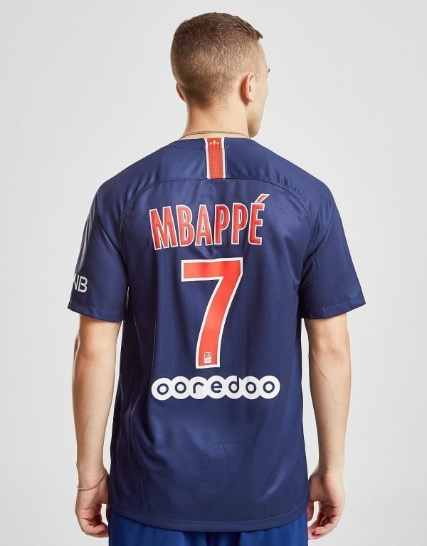 Nike Paris Saint-Germain 2018/19 Mbappe #7 Home Shirt Sininen