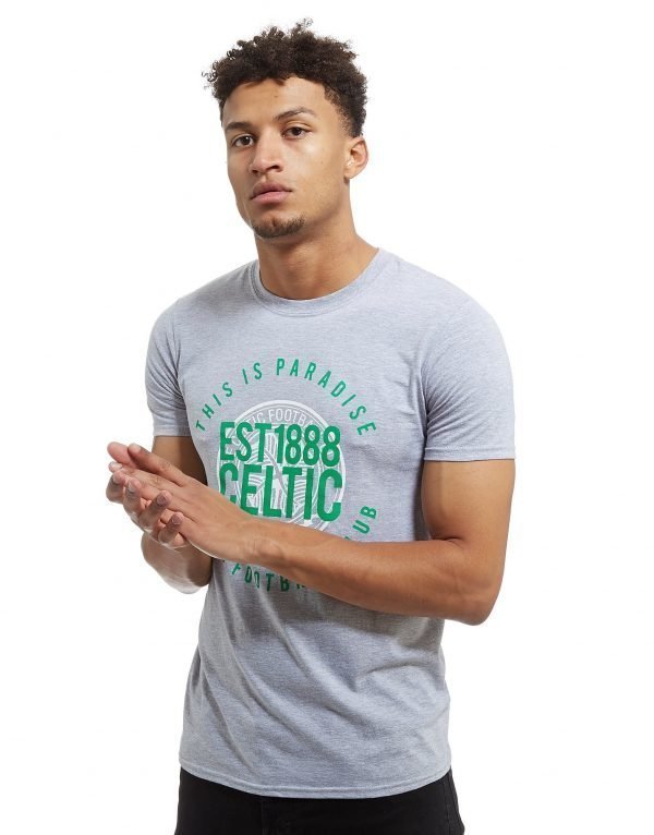 Official Team Celtic Paradise T-Shirt Harmaa