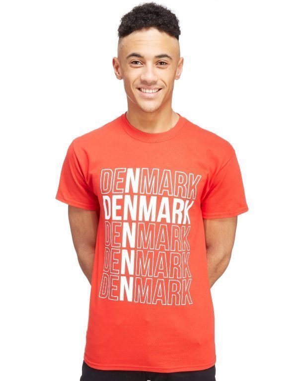 Official Team Denmark Flag T-Shirt Punainen