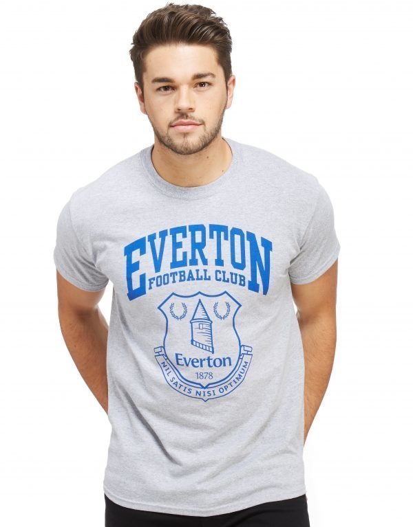 Official Team Everton F.C Crest T-Shirt Harmaa
