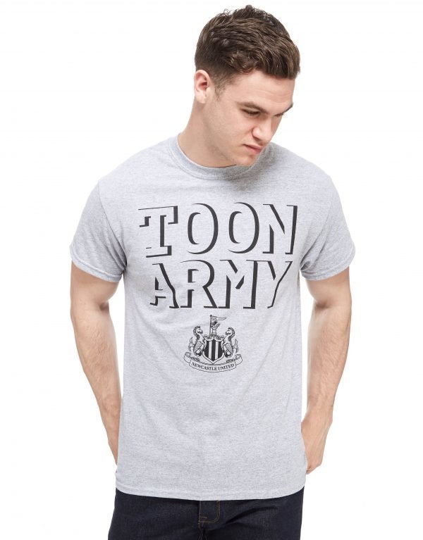 Official Team Newcastle United 2017 Toon Army T-Shirt Harmaa