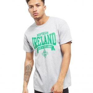 Official Team Northern Ireland Scroll T-Shirt Heather Grey