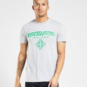 Official Team Northern Ireland Split T-Shirt Harmaa