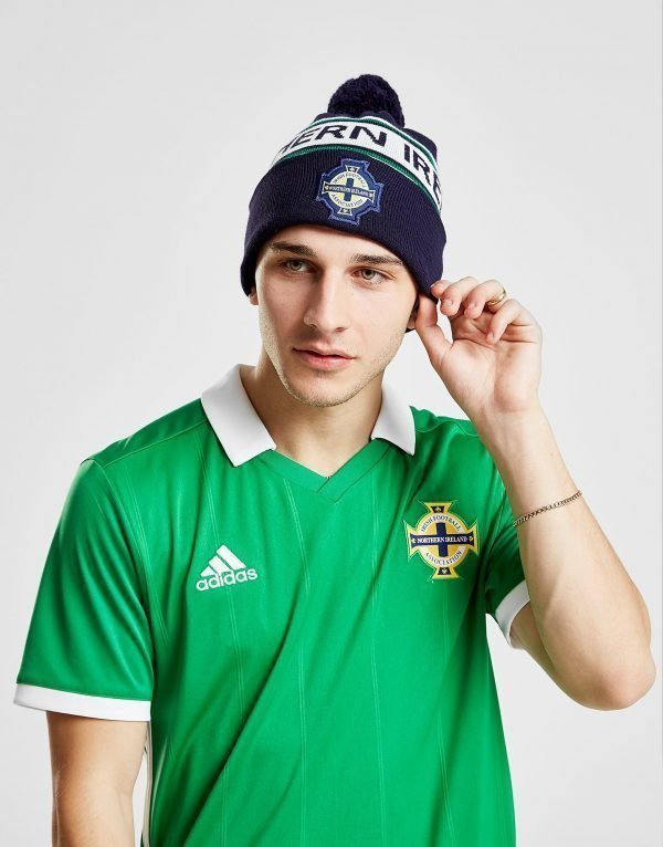 Official Team Northern Ireland Text Knitted Bobble Hat Laivastonsininen