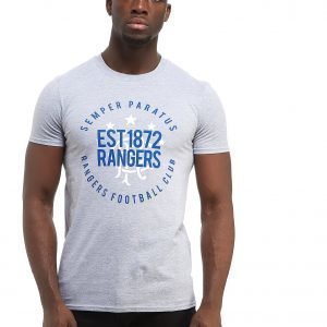 Official Team Rangers Fc Established 1872 T-Shirt Harmaa