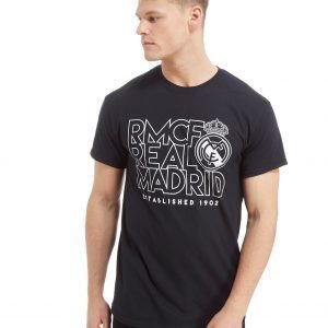 Official Team Real Madrid Stack Short Sleeve T-Shirt Musta