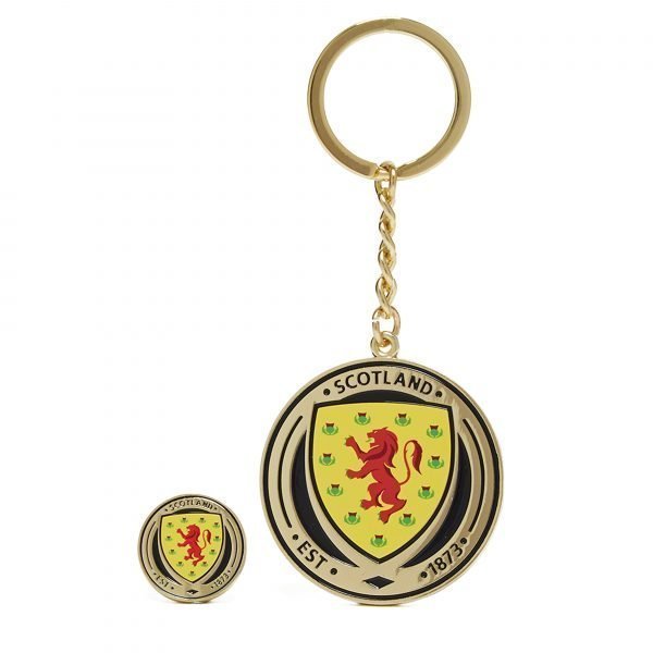 Official Team Scotland Fa Keyring And Badge Sininen