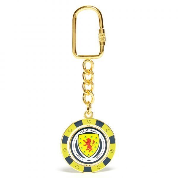 Official Team Scotland Fa Poker Chip Keyring Kulta