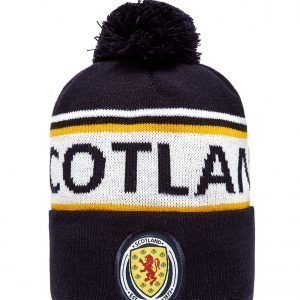 Official Team Scotland Fa Text Knitted Bobble Hat Laivastonsininen