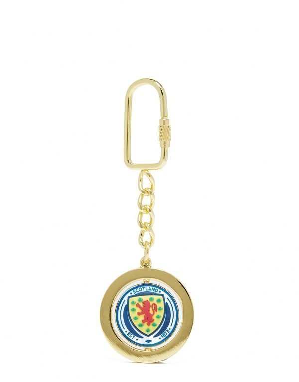 Official Team Scotland Spinner Keyring Sininen