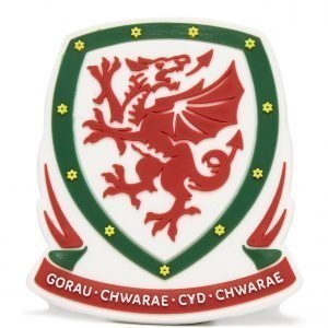 Official Team Wales 3d Crest Magnet Punainen