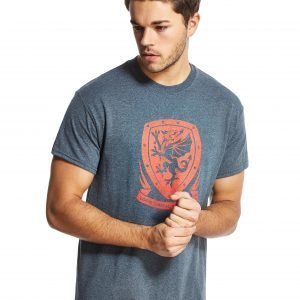 Official Team Wales Crest T-Shirt Dark Grey Heather