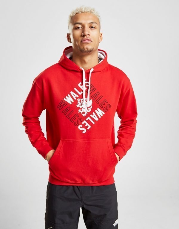 Official Team Wales Square Hoodie Punainen