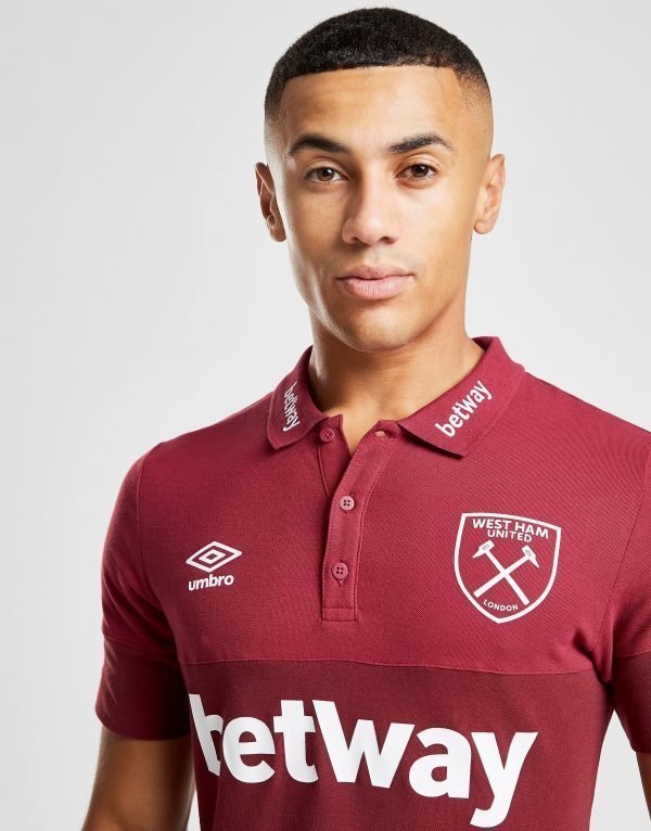 Umbro West Ham United Polo Shirt Punainen