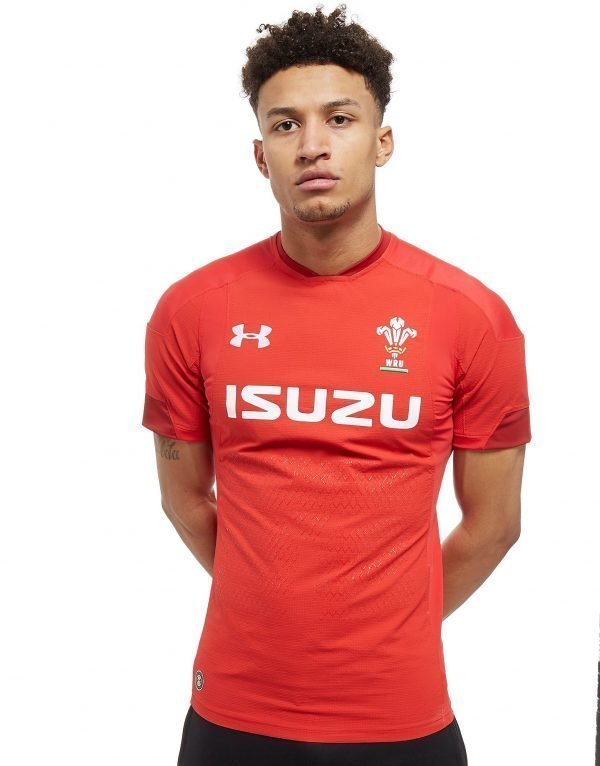 Under Armour Wales Ru 2017 / 18 Game Shirt Punainen