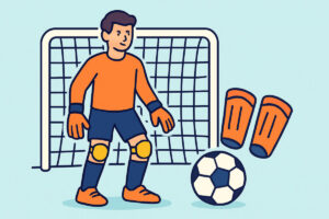 Futsalmaalivahdin varusteet ja polvisuojat